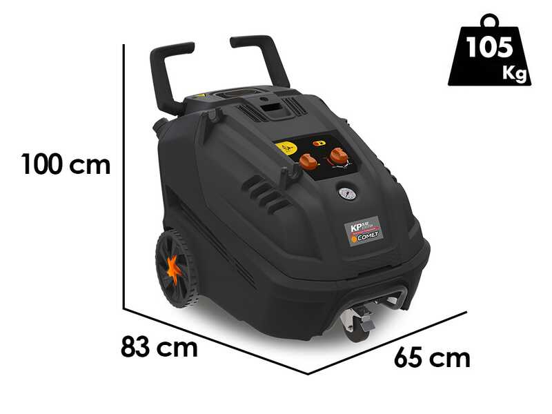 Hidrolimpiadora de agua caliente trif&aacute;sica Comet KP EXTRA 5.12 12/180 T -  bomba en lat&oacute;n