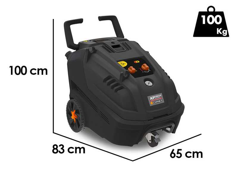 Hidrolimpiadora de agua caliente trif&aacute;sica Comet KP PRO EXTRA 5.12 12/200 T - bomba en lat&oacute;n