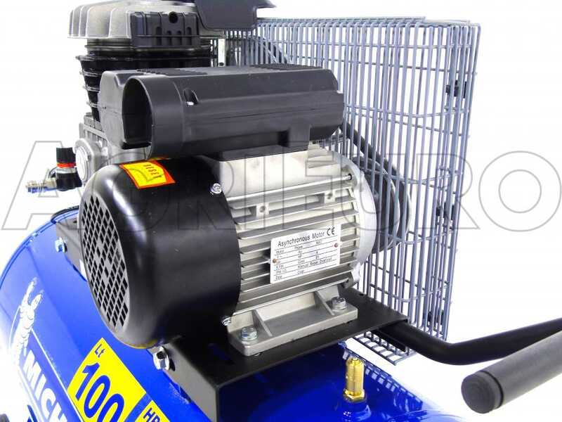Michelin MB 100 B - Compresor de aire el&eacute;ctrico monof&aacute;sico de correa - Motor 2 HP - 100 L
