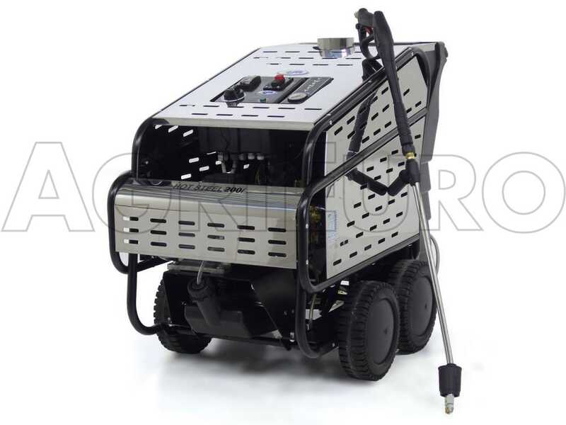 ITM - HOT STEEL 200/15 - Hidrolimpiadora profesional de agua caliente - trif&aacute;sica - 200 bar - 900 L/h - acero inoxidable