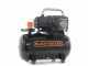 Black &amp; Decker BD195 12 NK - Compresor de aire el&eacute;ctrico port&aacute;til monof&aacute;sico, sin aceite - Motor 1.5 HP - 12 L