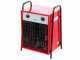 GeoTech EH 2200 T - Generador de aire caliente el&eacute;ctrico con ventilador - 22 kW - trif&aacute;sico