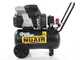 Nuair Sil Air 244/24 - Compresor de aire el&eacute;ctrico monof&aacute;sico silencioso, sin aceite - Motor 1.5 HP - 24 L