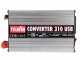 Telwin Converter 310 - Transformador inverter USB de corriente de 12V DC a 230V AC - 2 puertos USB