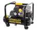 Stanley Vento Rollcage OL244/6 PCM - Compresor de aire el&eacute;ctrico monof&aacute;sico silencioso, sin aceite - Motor 1.5 HP - 6 L