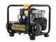 Stanley Vento Rollcage OL244/6 PCM - Compresor de aire el&eacute;ctrico monof&aacute;sico silencioso, sin aceite - Motor 1.5 HP - 6 L