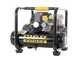 Stanley Vento Rollcage OL244/6 PCM - Compresor de aire el&eacute;ctrico monof&aacute;sico silencioso, sin aceite - Motor 1.5 HP - 6 L