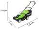 PROMO Cortac&eacute;sped el&eacute;ctrico de bater&iacute;a Greenworks G40LM41 40V - cm 41 - Bater&iacute;a 4 Ah