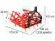 Rastra de dientes fijos serie media AgriEuro EPM40 - de arrastre - 40 dientes plegable - 200cm