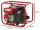 Motobomba de gasolina GeoTech LCP50 para productos qu&iacute;micos racores de 50 mm, 2 pulgadas