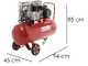 GeoTech Pro BACP100-8-2 - Compresor el&eacute;ctrico de correa - Motor 2 HP - 100 l - potencia 8 bar