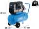 ABAC POLE POSITION OS20P - Compresor de aire el&eacute;ctrico monof&aacute;sico silencioso, sin aceite - Motor 2 HP - 24 L
