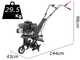 Blackstone TIL-B 360 - Motoazada de gasolina de 150 cc - 5 HP