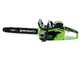 Greenworks GD40CS18 - Electrosierra 40V - BATER&Iacute;A Y CARGADOR NO EST&Aacute;N INCLUIDOS
