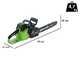 Greenworks GD40CS18 - Electrosierra de bater&iacute;a 40V4Ah - Espada de 40 cm