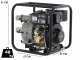 Motobomba di&eacute;sel Blackstone BD-T 8000 para agua sucia con racores 80 mm - Euro 5