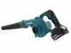 Soplador el&eacute;ctrico de bater&iacute;a Makita Dub185 - con bater&iacute;a de 3Ah/18V