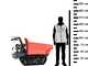 Carretilla de orugas con motor BLUE BIRD Transporter 500 D - Caja dumper con capacidad de 500 Kg