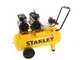 Stanley DST 300/8/50-2 - Compresor de aire el&eacute;ctrico monof&aacute;sico silencioso, sin aceite - Motor 2.6 HP - 50 L