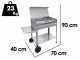 Seven Italy Achille Large - Barbacoa de carb&oacute;n de acero inox artesanal - 67,5x37cm