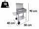 Seven Italy Achille Small - Barbacoa de carb&oacute;n de acero inox artesanal - 47,5x37cm