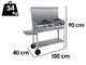Mille Achille Big - Barbacoa de carb&oacute;n de acero inox artesanal - 2x 47,5x37cm