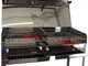 Mille Achille Big - Barbacoa de carb&oacute;n de acero inox artesanal - 2x 47,5x37cm