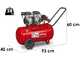 Fini Siltek 50 - Compresor de aire el&eacute;ctrico monof&aacute;sico, sin aceite - Motor 1.3 HP - 50 L