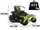 Tractor cortac&eacute;sped de bater&iacute;a Ryobi ZTR480ex de radio cero - Motor el&eacute;ctrico de bater&iacute;a 48V/100Ah - corte de 107 cm - 2en1