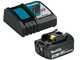 Cortasetos de bater&iacute;a 36V multifunci&oacute;n Makita DUX60 - Bater&iacute;as 2x18V 3Ah