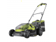 Cortac&eacute;sped el&eacute;ctrico de bater&iacute;a RYOBI RY18LM37A-140 - 18V - 4Ah - saco de 45 l - corte de 37 cm