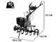 BlackStone MHG 2400 - Motoazada de gasolina de 212cc - 7 HP