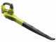 Soplador de bater&iacute;a RYOBI OBL1820S - 18V - Velocidad del aire 245 Km/h