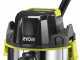 RYOBI R18WDV-0 - Aspirador de bater&iacute;a para polvo y l&iacute;quidos - 18V - bid&oacute;n 18 L - SIN BATER&Iacute;A NI CARGADOR