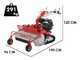 GeoTech Pro GFM 860 L-E - Desbrozadora profesional de martillos - Loncin G420FD