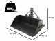BlackStone B-PAL 160 - Pala trasera para tractor - de 160 cm - Capacidad 700 Kg