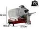 BERKEL Red Line 250 ROJA - Cortadora de fiambre con cuchilla de acero cromado de 250 mm