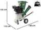 GreenBay GB-WDC 90 LE - Biotrituradora de gasolina - Motor de gasolina Loncin 15 HP