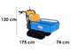 Carretilla con motor, de orugas, EuroMech EM400H-Agri - Caj&oacute;n extensible con capacidad de 400 kg