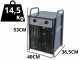 BullMach BM-EFH 15H - Generador de aire caliente trif&aacute;sico con ventilador - 15 kW
