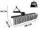 Blackstone B-LRK 180 - Rastrillo para tractor con enganche de 3 puntos