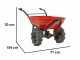 Carretilla el&eacute;ctrica de ruedas traktor Geotech CAR 260T-100 - Bater&iacute;a de 40 V y 6 Ah