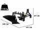 Arado monosurco para tractor BlackStone B-BPS 35 - con ajuste de tornillo