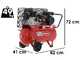 Fini Advanced MK 102-50-2M - Compresor de aire el&eacute;ctrico monof&aacute;sico de correa - Motor 2 HP - 50 L