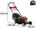Cortac&eacute;sped de gasolina autopropulsado GeoTech S46-150 BMSG - 4 en 1 - cuchilla de 46 cm