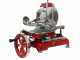 BERKEL TRIBUTE Roja - Cortadora de fiambre de volante - Cuchilla de acero cromado de 300 mm