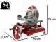 BERKEL TRIBUTE Roja - Cortadora de fiambre de volante - Cuchilla de acero cromado de 300 mm