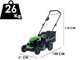 Cortac&eacute;sped el&eacute;ctrico de bater&iacute;a Greenworks GD48LM46 48 V - 46 cm - Bater&iacute;a 4 Ah