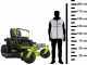 Tractor cortac&eacute;sped de bater&iacute;a Ryobi ZTR480ex de radio cero - Motor el&eacute;ctrico de bater&iacute;a 48V/100Ah - corte de 107 cm - 2en1