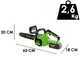 Greenworks GD24CS30 - Electrosierra de bater&iacute;a 24V 4Ah - Espada de 30cm